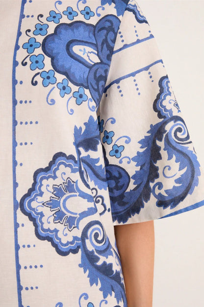 Ultramarine Medallion Printed Dress