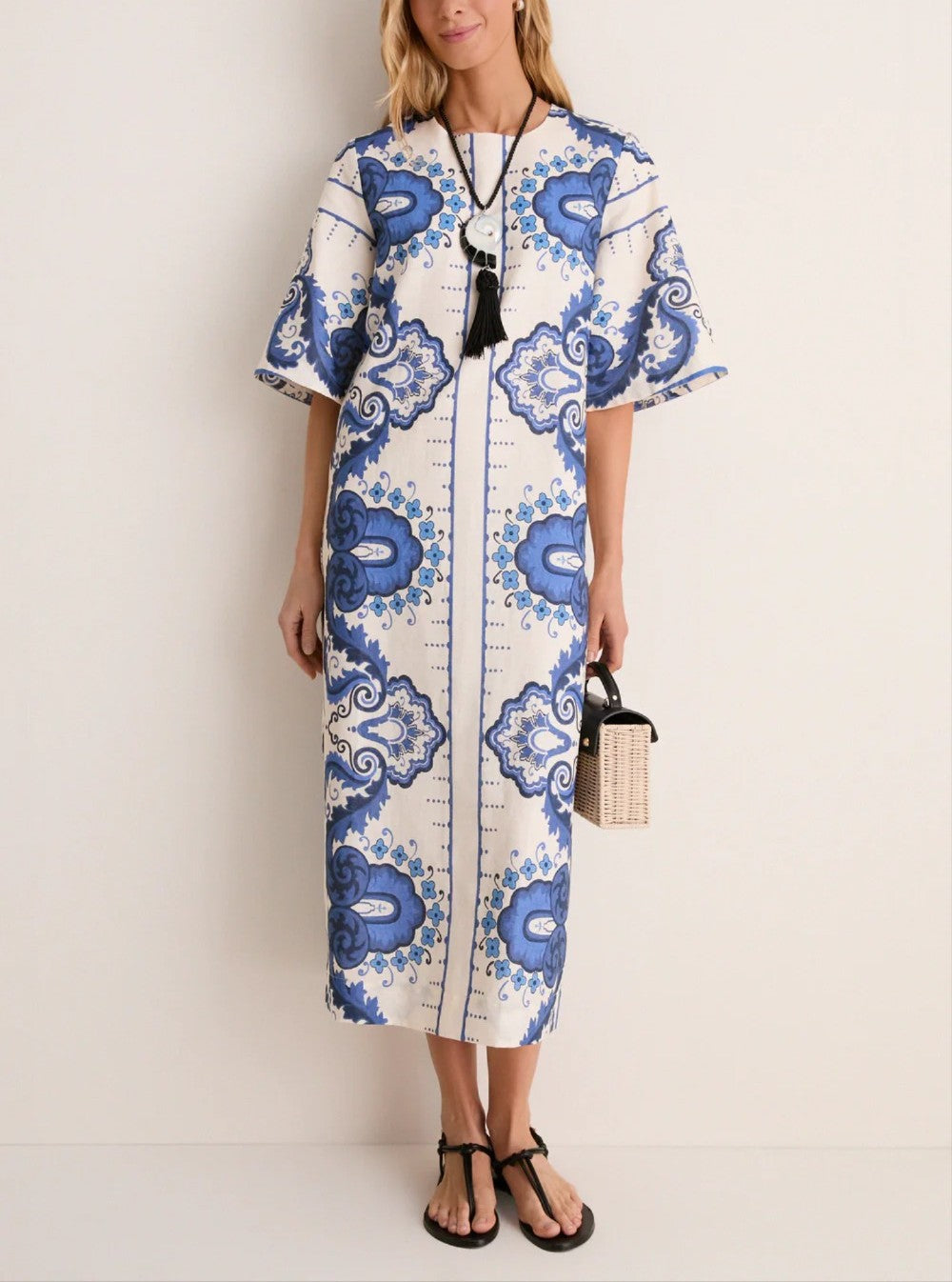 Ultramarine Medallion Printed Dress